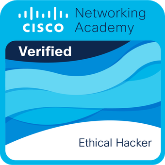 Ethical Hacker badge issued by Cisco